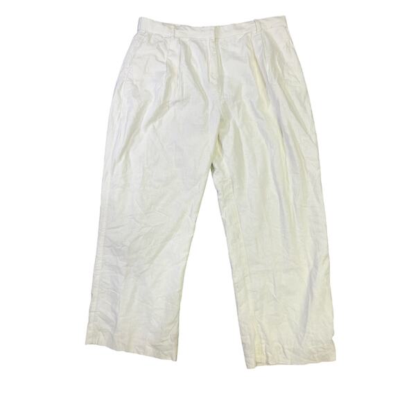 Abercrombie Wide-Leg High Rise Linen Blend Tailored Pant, Women’s XL NWT Coastal - Picture 1 of 11